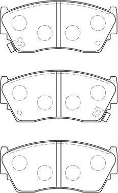 Aisin B1N017 - Brake Pad Set, disc brake autospares.lv