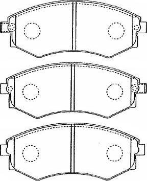 Aisin B1N021 - Brake Pad Set, disc brake autospares.lv