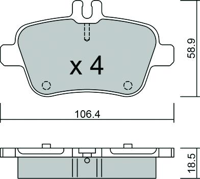 Aisin BPMB-2015 - Brake Pad Set, disc brake autospares.lv