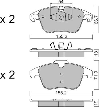 Aisin BPCI-1008 - Brake Pad Set, disc brake autospares.lv