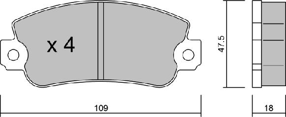 Aisin BPFI-1041 - Brake Pad Set, disc brake autospares.lv