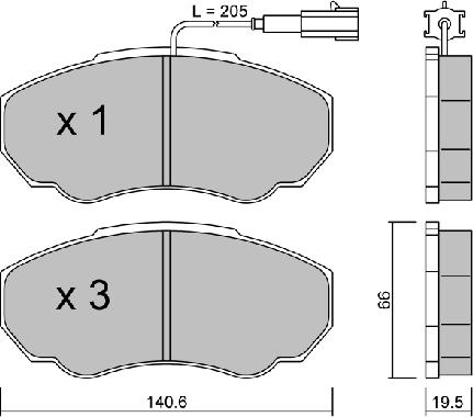 Aisin BPFI-1010 - Brake Pad Set, disc brake autospares.lv