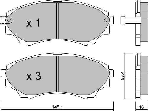 Aisin BPFO-1909 - Brake Pad Set, disc brake autospares.lv