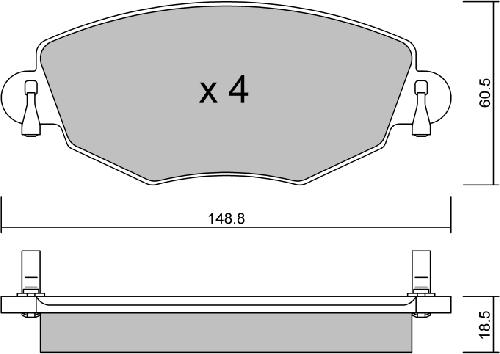 Aisin BPFO-1005 - Brake Pad Set, disc brake autospares.lv