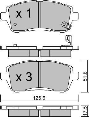 Aisin BPFO-1002 - Brake Pad Set, disc brake autospares.lv