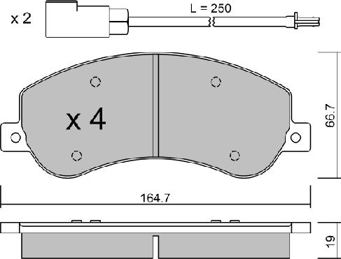 Aisin BPFO-1014 - Brake Pad Set, disc brake autospares.lv