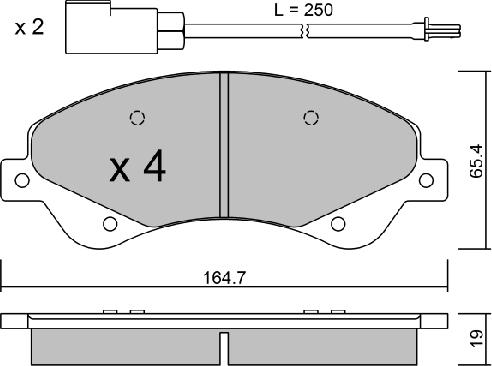 Aisin BPFO-1013 - Brake Pad Set, disc brake autospares.lv