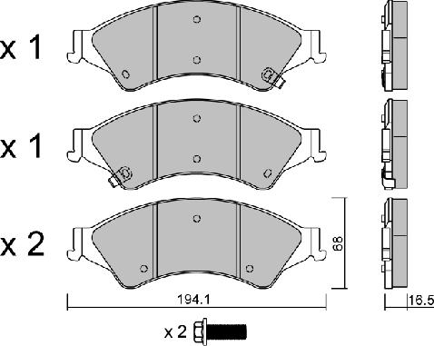 Aisin BPFO-1017 - Brake Pad Set, disc brake autospares.lv