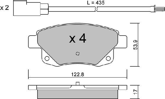 Aisin BPFO-2005 - Brake Pad Set, disc brake autospares.lv