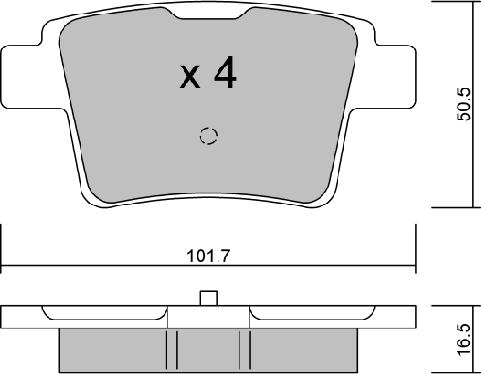 Aisin BPFO-2006 - Brake Pad Set, disc brake autospares.lv