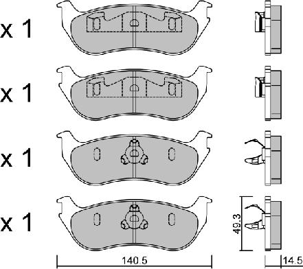 Aisin BPFO-2003 - Brake Pad Set, disc brake autospares.lv