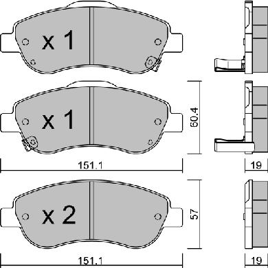 Aisin BPHO-1005 - Brake Pad Set, disc brake autospares.lv