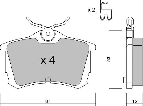 Aisin BPHO-2003 - Brake Pad Set, disc brake autospares.lv