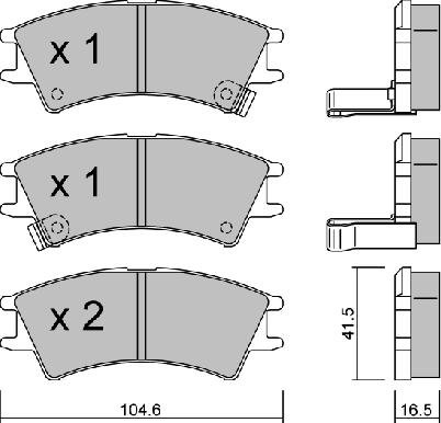 Aisin BPHY-1903 - Brake Pad Set, disc brake autospares.lv