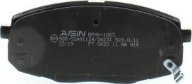 AISIN BPHY-1003 - Brake Pad Set, disc brake autospares.lv