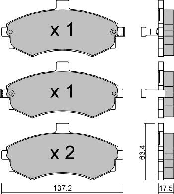 Aisin BPHY-1007 - Brake Pad Set, disc brake autospares.lv