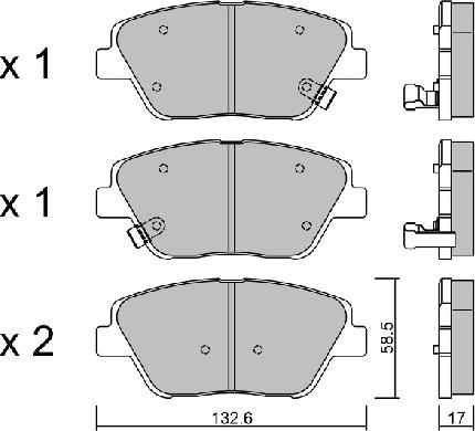 Aisin BPHY-1012 - Brake Pad Set, disc brake autospares.lv