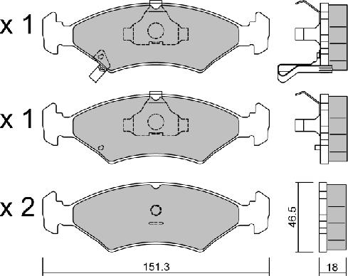 AISIN BPKI-1904 - Brake Pad Set, disc brake autospares.lv