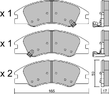 AISIN BPKI-1902 - Brake Pad Set, disc brake autospares.lv