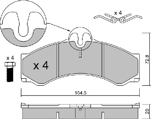 Aisin BPMB-1015 - Brake Pad Set, disc brake autospares.lv