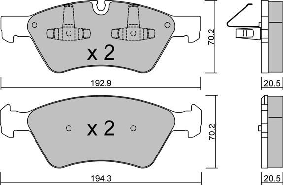 Aisin BPMB-1017 - Brake Pad Set, disc brake autospares.lv