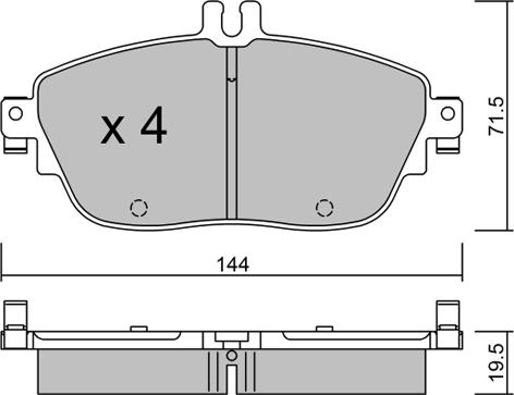 Aisin BPMB-1024 - Brake Pad Set, disc brake autospares.lv