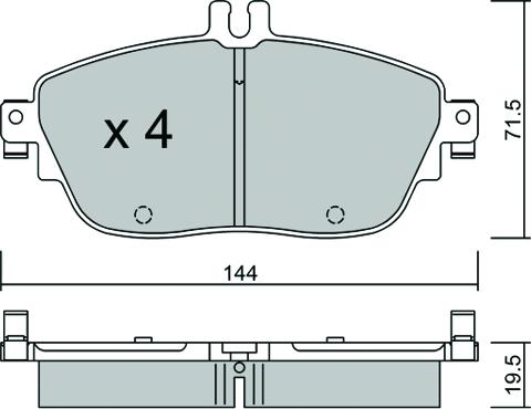 AISIN BPMB-1020 - Brake Pad Set, disc brake autospares.lv