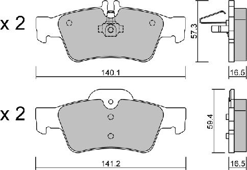 Aisin BPMB-2004 - Brake Pad Set, disc brake autospares.lv