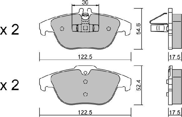 Aisin BPMB-2002 - Brake Pad Set, disc brake autospares.lv