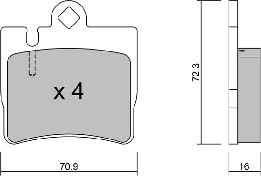 Aisin BPMB-2010 - Brake Pad Set, disc brake autospares.lv