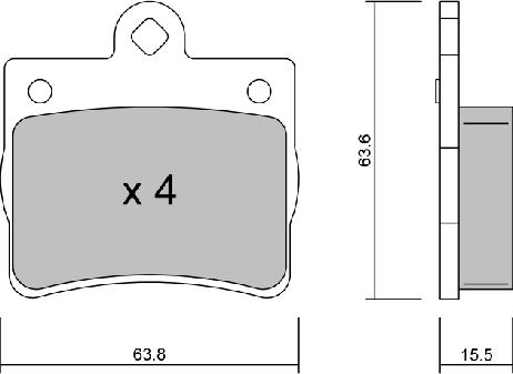 Aisin BPMB-2011 - Brake Pad Set, disc brake autospares.lv