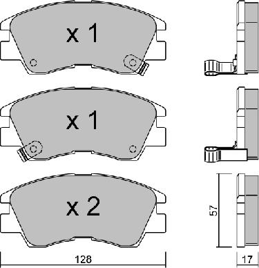 AISIN BPMI-1906 - Brake Pad Set, disc brake autospares.lv