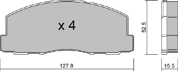 Aisin BPMI-1903 - Brake Pad Set, disc brake autospares.lv