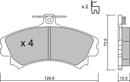 AISIN BPMI-1004 - Brake Pad Set, disc brake autospares.lv