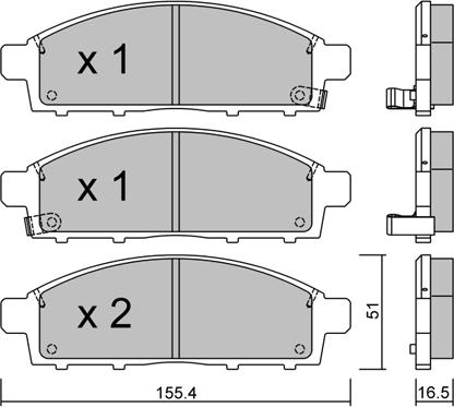 Aisin BPMI-1005 - Brake Pad Set, disc brake autospares.lv