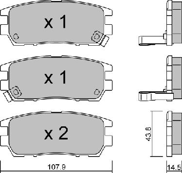 Aisin BPMI-2900 - Brake Pad Set, disc brake autospares.lv