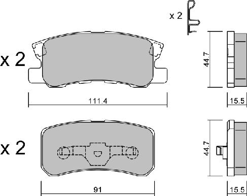 AISIN BPMI-2901 - Brake Pad Set, disc brake autospares.lv