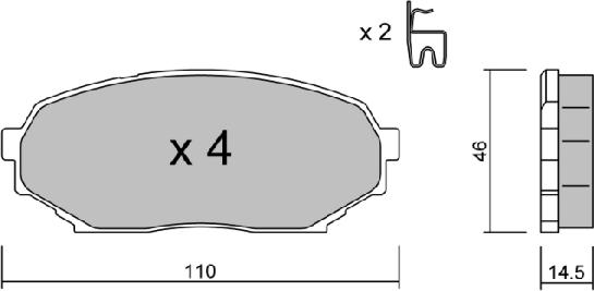 Aisin BPMZ-1900 - Brake Pad Set, disc brake autospares.lv