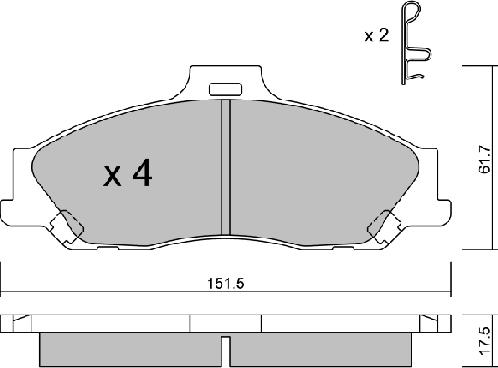 Aisin BPMZ-1006 - Brake Pad Set, disc brake autospares.lv