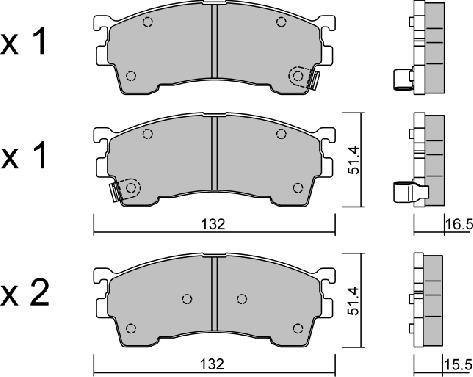 Aisin BPMZ-1003 - Brake Pad Set, disc brake autospares.lv