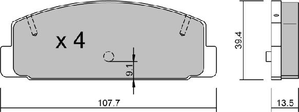 AISIN BPMZ-2901 - Brake Pad Set, disc brake autospares.lv