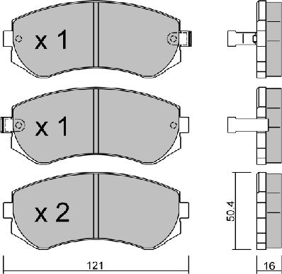 Aisin BPNI-1908 - Brake Pad Set, disc brake autospares.lv