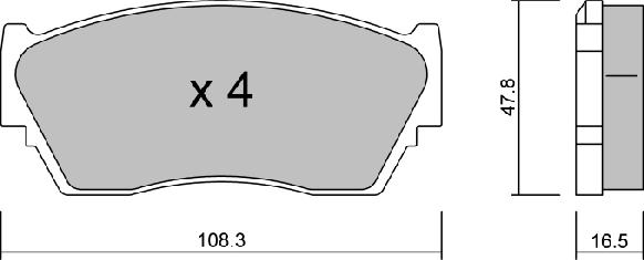 AISIN BPNI-1902 - Brake Pad Set, disc brake autospares.lv