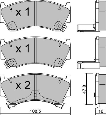 Aisin BPNI-1916 - Brake Pad Set, disc brake autospares.lv