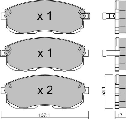 Aisin BPNI-1910 - Brake Pad Set, disc brake autospares.lv