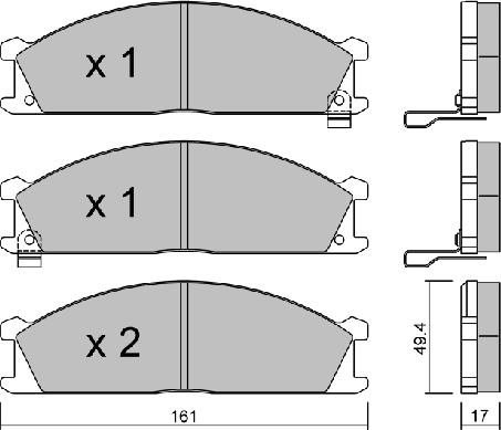 Aisin BPNI-1912 - Brake Pad Set, disc brake autospares.lv