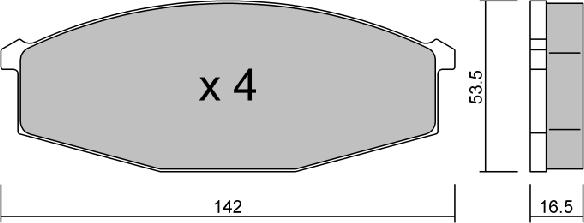 Aisin BPNI-1917 - Brake Pad Set, disc brake autospares.lv