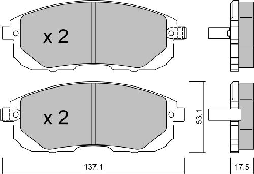 Aisin BPNI-1005 - Brake Pad Set, disc brake autospares.lv