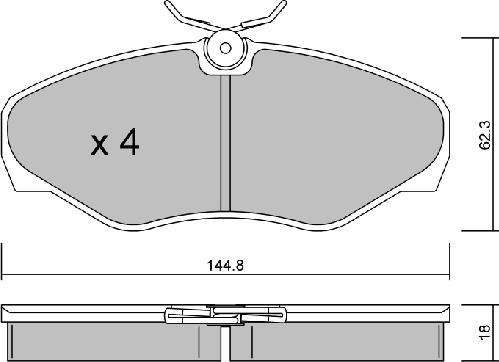 Aisin BPNI-1006 - Brake Pad Set, disc brake autospares.lv