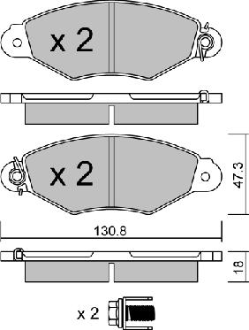 AISIN BPNI-1003 - Brake Pad Set, disc brake autospares.lv